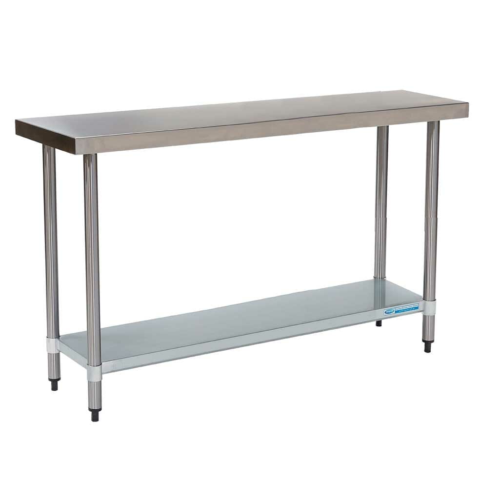 Commercial 304 Grade Stainless Steel Flat Bench 1200 x 450 x 900mm high