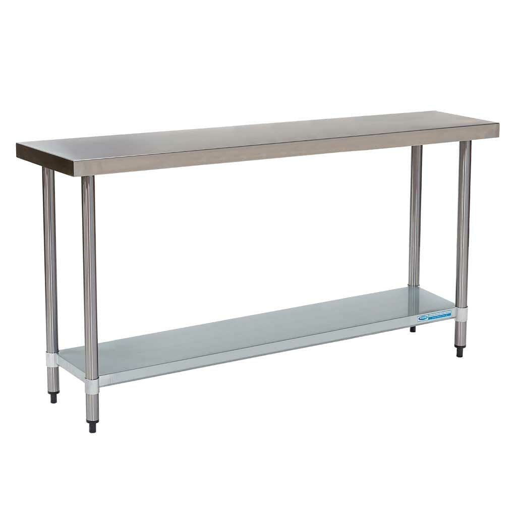 Commercial Grade Stainless Steel Flat Bench 1500 x 450 x 900mm high