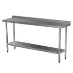 Stainless Steel Narrow Splashback Kitchen Bench, 1800 X 450 x 900mm high