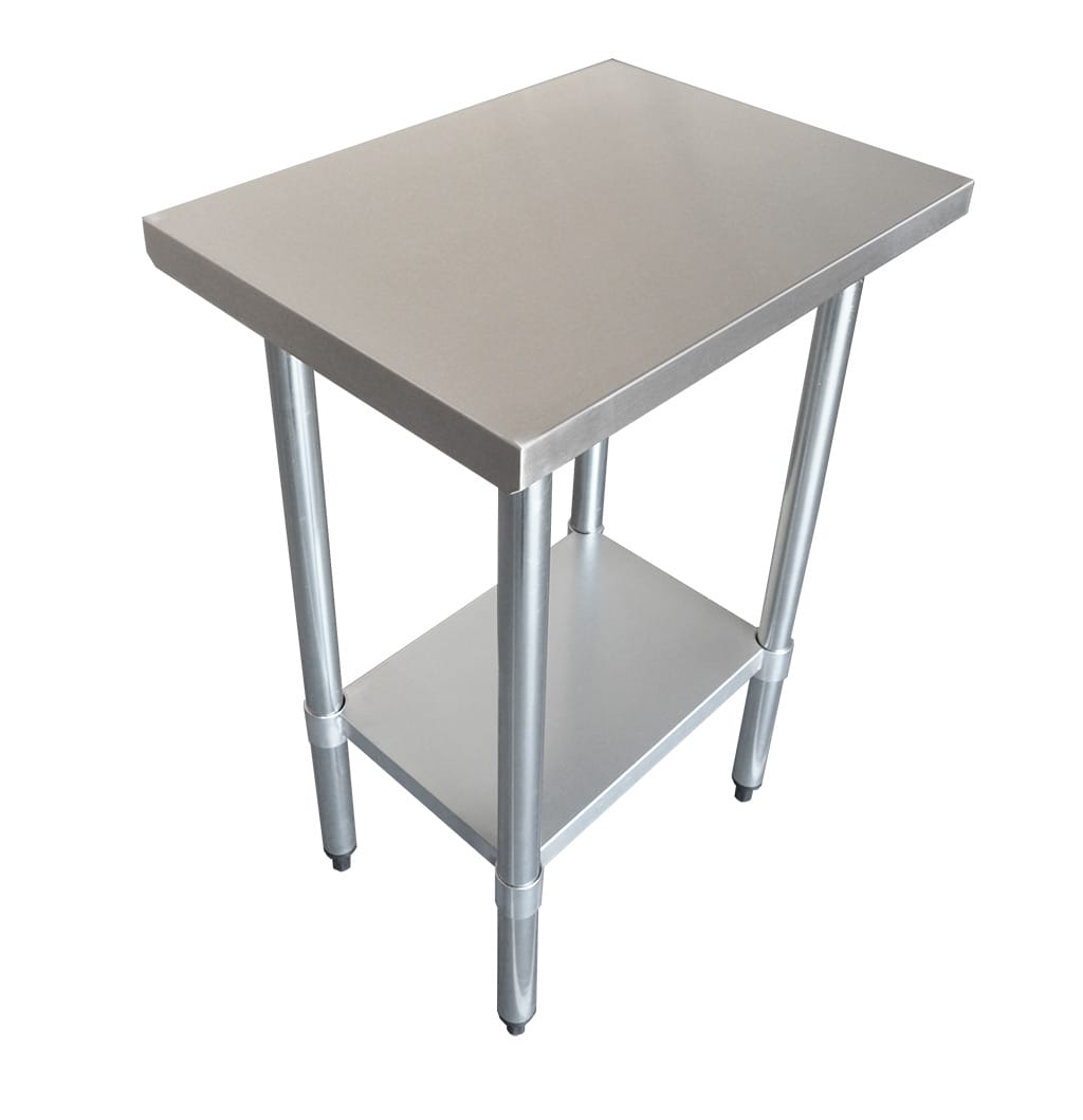 Commercial 304 Grade Stainless Steel Flat Bench 610 x 457 x 900mm high