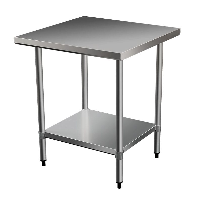 Commercial 304 Grade Stainless Steel Flat Bench, 610 x 610 x 900mm high