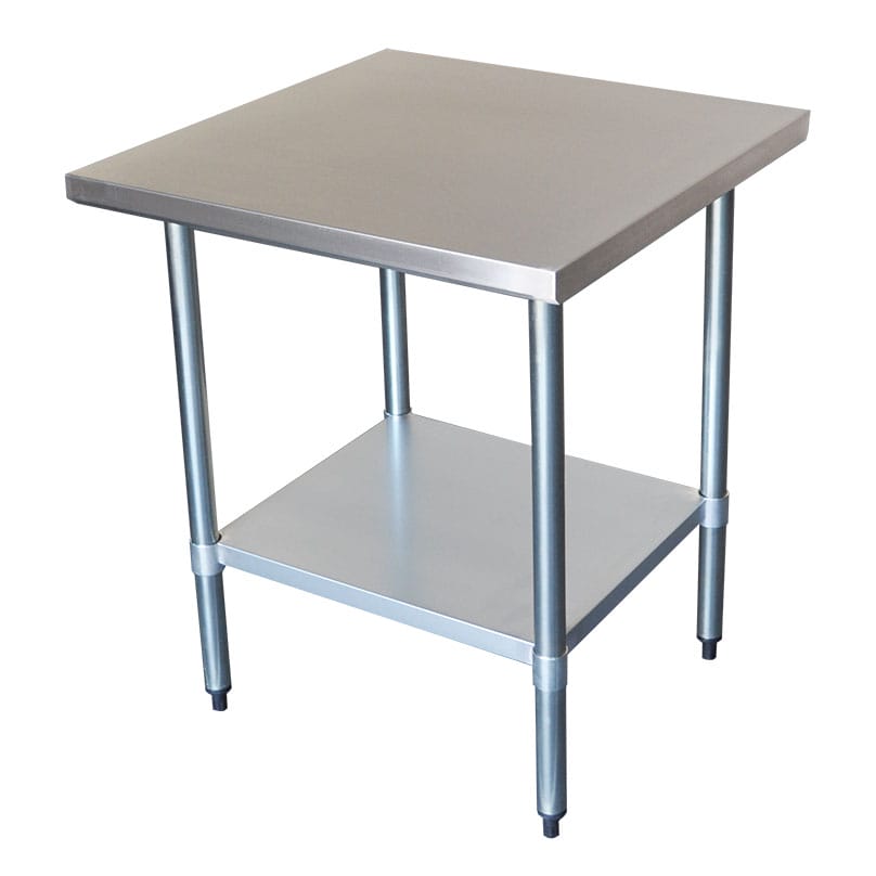 Commercial Grade Stainless Steel Flat Bench, 762 x 762 x 900mm high