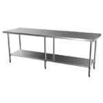 Commercial Grade Stainless Steel Flat Kitchen Benchtops, 2438 x 762 x 900mm high
