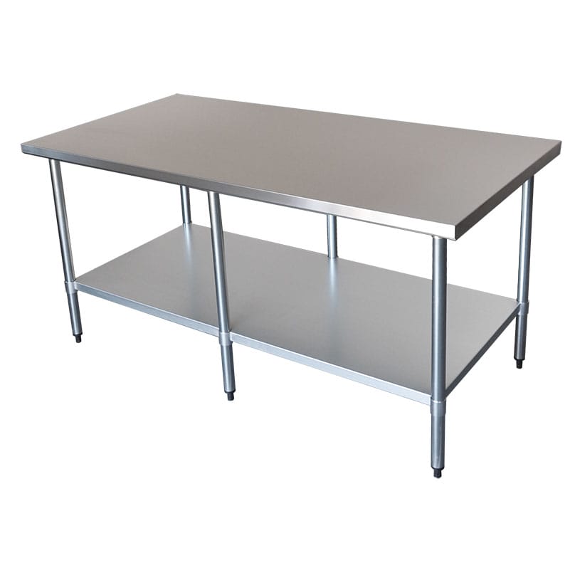 Commercial 304 Grade Stainless Steel Wide Bench, 1829 x 914 x 900mm high