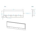 Splashback Extension to fit 610mm Benches and Sinks-3212