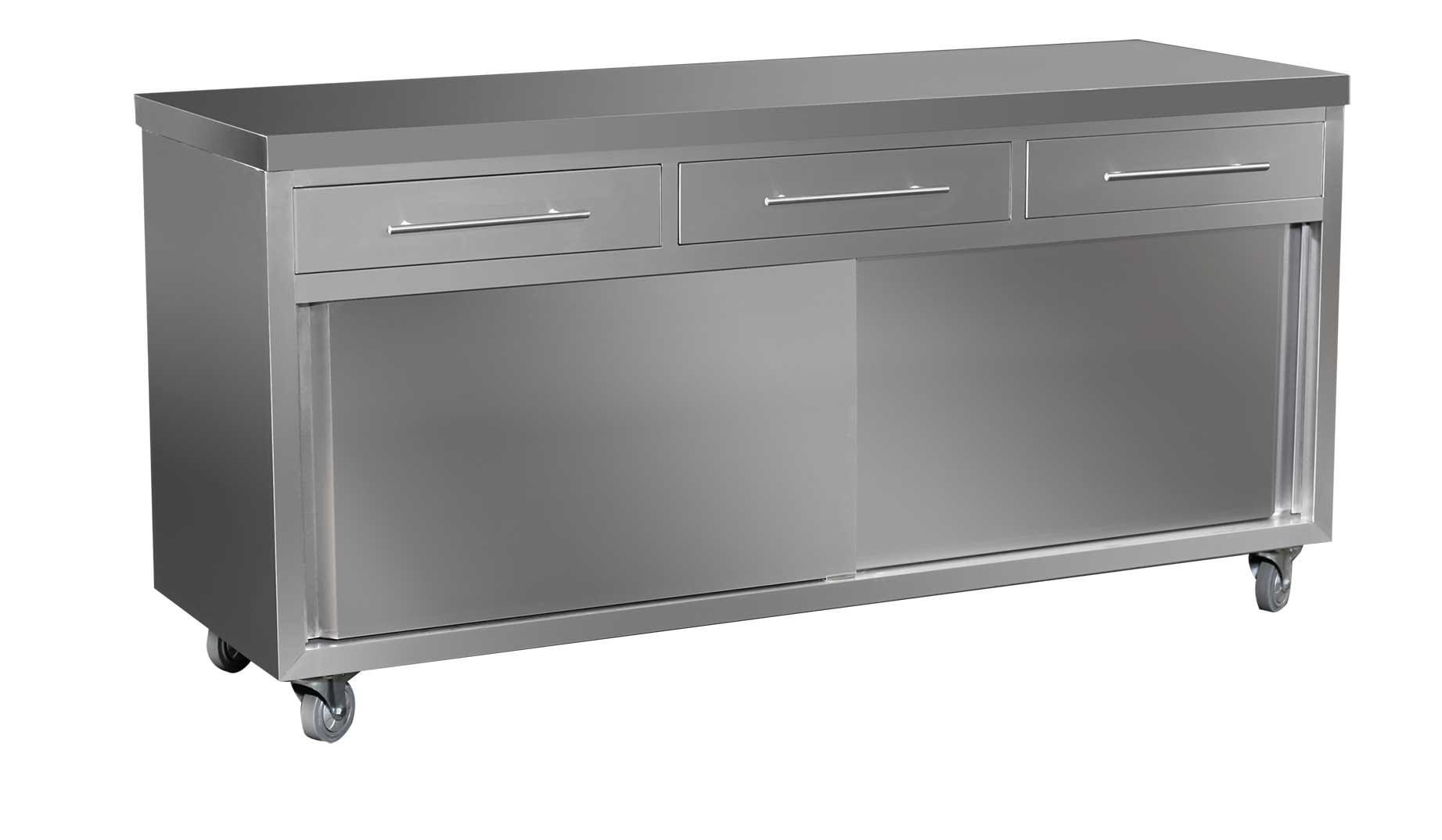Stainless Steel Cabinets for Commercial Kitchens, 1800 x 610 x 900mm high.