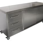 Stainless Steel Commercial Kitchen Cabinet, 2000 x 610 x 900mm high.