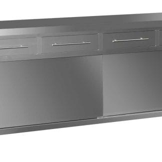 Stainless Steel Kitchen Cabinets, 2000 x 610 x 900mm high.