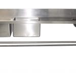 Double Bowl Stainless Kitchen Sink With Handbasin, 2200 x 700 x 900mm high