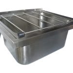Stainless Steel Commercial Kitchen Wall Mounted Mop Sink.