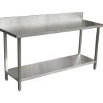 Premium Stainless Commercial Kitchen Bench with Splashback (1800 X 610)-0