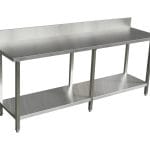 Premium Stainless Restaurant Kitchen Bench with Splashback (2200 X 610)-0