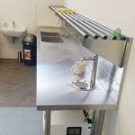 Stainless Pipe Wall Shelf, 600 X 450mm deep-2516