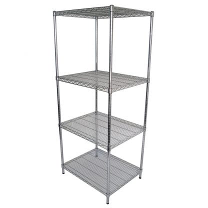 Chrome Dry Store Wire Shelving 4 Tier, 762 X 610 deep x 1800mm high-0