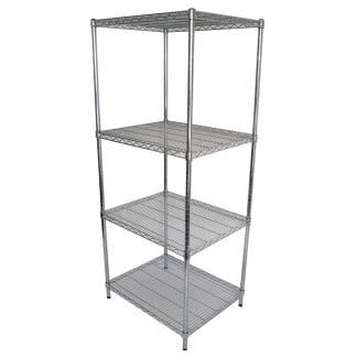 Chrome Dry Store Wire Shelving 4 Tier, 762 X 610 deep x 1800mm high-0