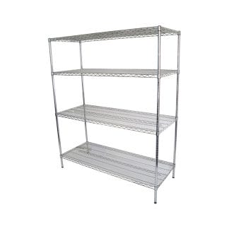 Chrome Dry Store Wire Shelving 4 Tier, 1524 X 610 deep x 1800mm high-0