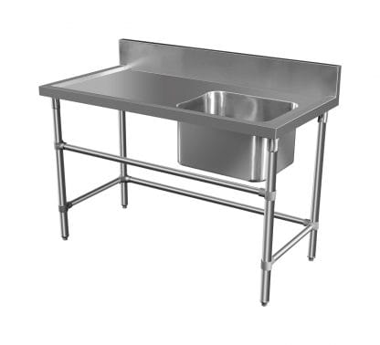 Stainless Sink - Left Bench, 1350 x 700 x 900mm high.