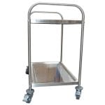 Stainless Trolley, 2-Tier With Castors, 825 x 530 x 800mm high-2340