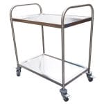 Stainless Trolley, 2-Tier With Castors, 825 x 530 x 800mm high-0