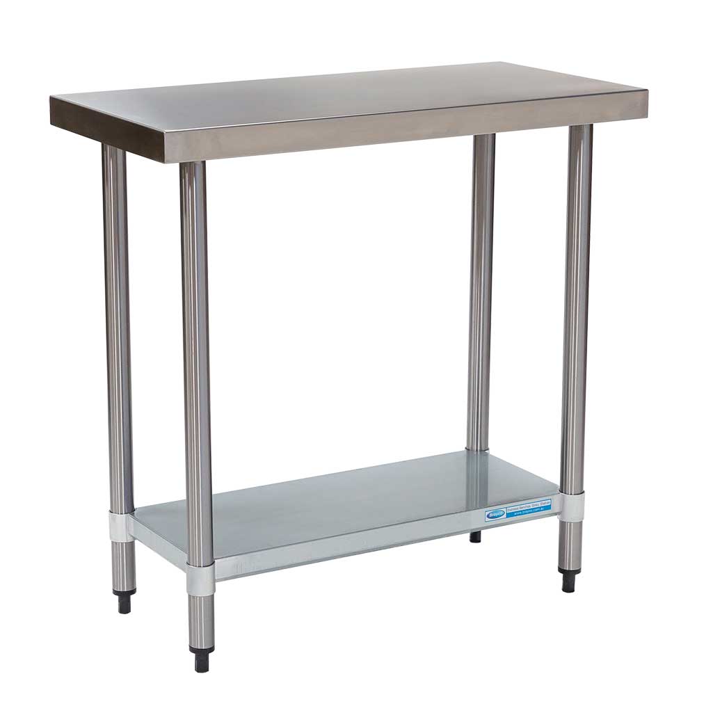 Commercial 304 Grade Stainless Steel Flat Bench 800 x 450 x 900mm high