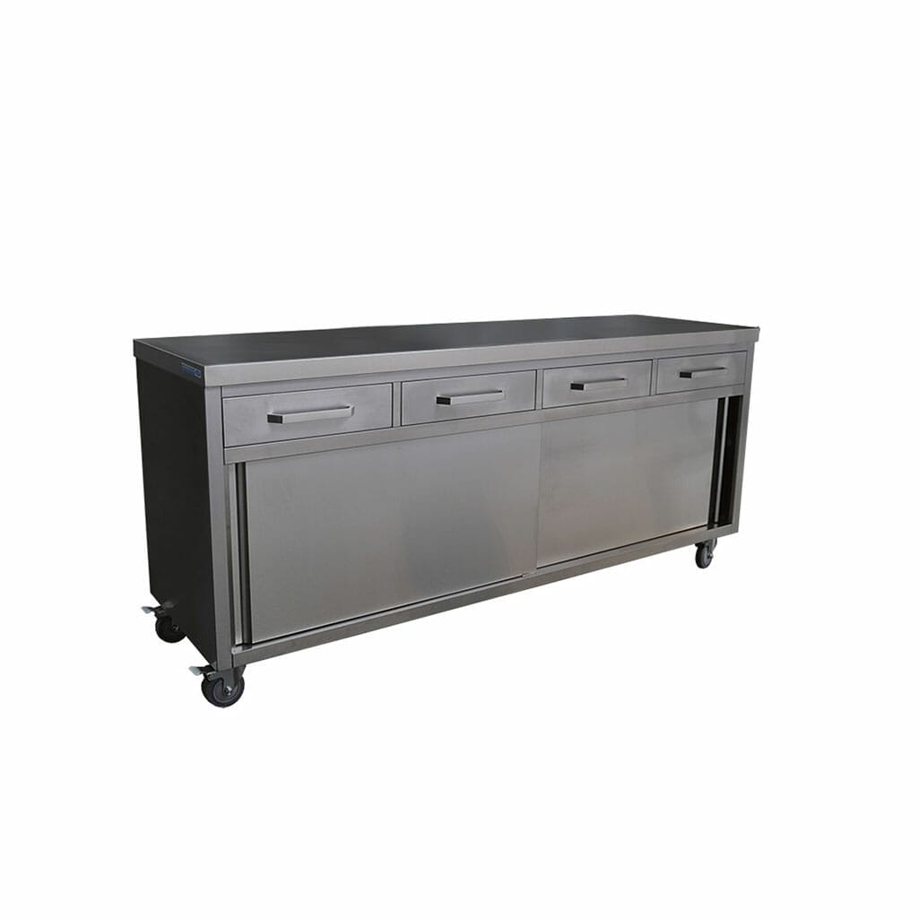 Stainless Steel Kitchen Cabinets, 2000 x 610 x 900mm high