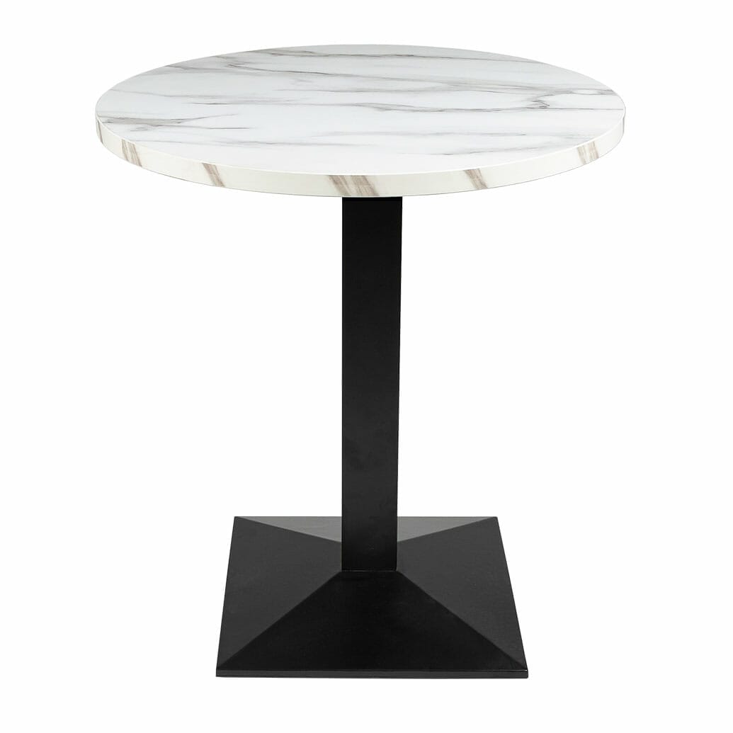 Ciro Melamine Marble Table Top Round White Brayco NZ