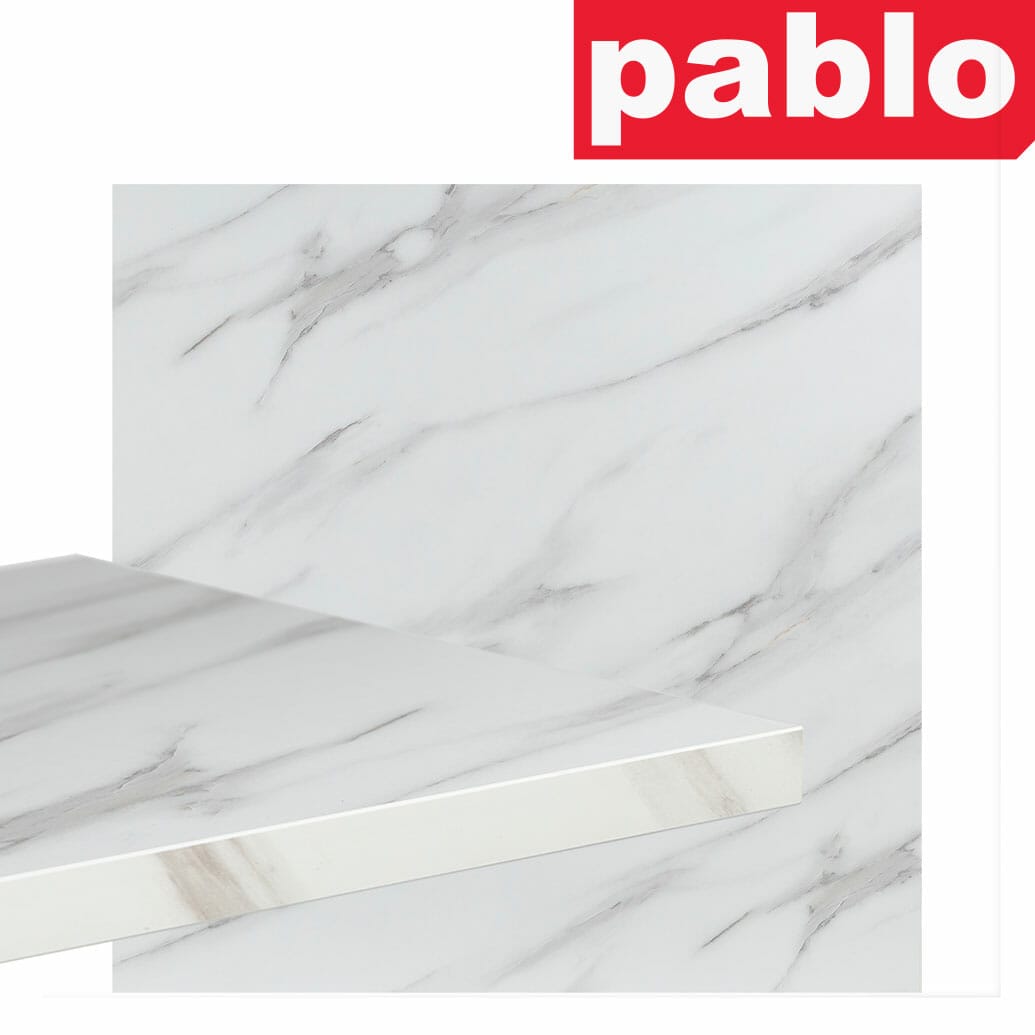 Ciro Melamine Marble Table Top – Square, White