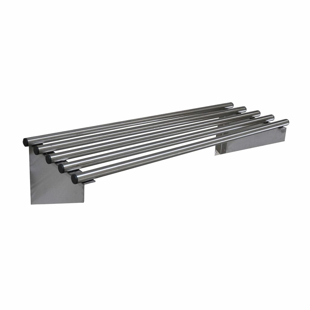 Stainless Steel Pipe Wall Shelf, 900 X 450mm deep