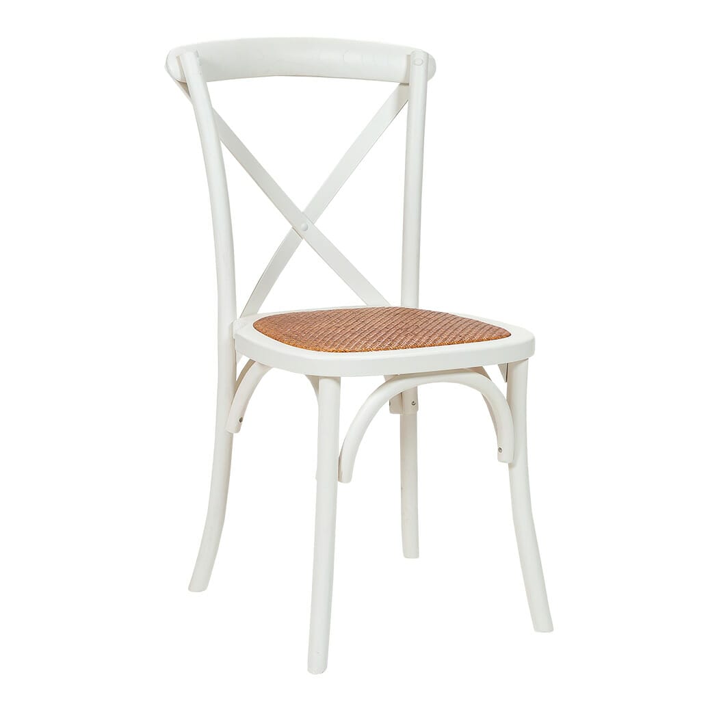 Provincial cross discount back dining chairs