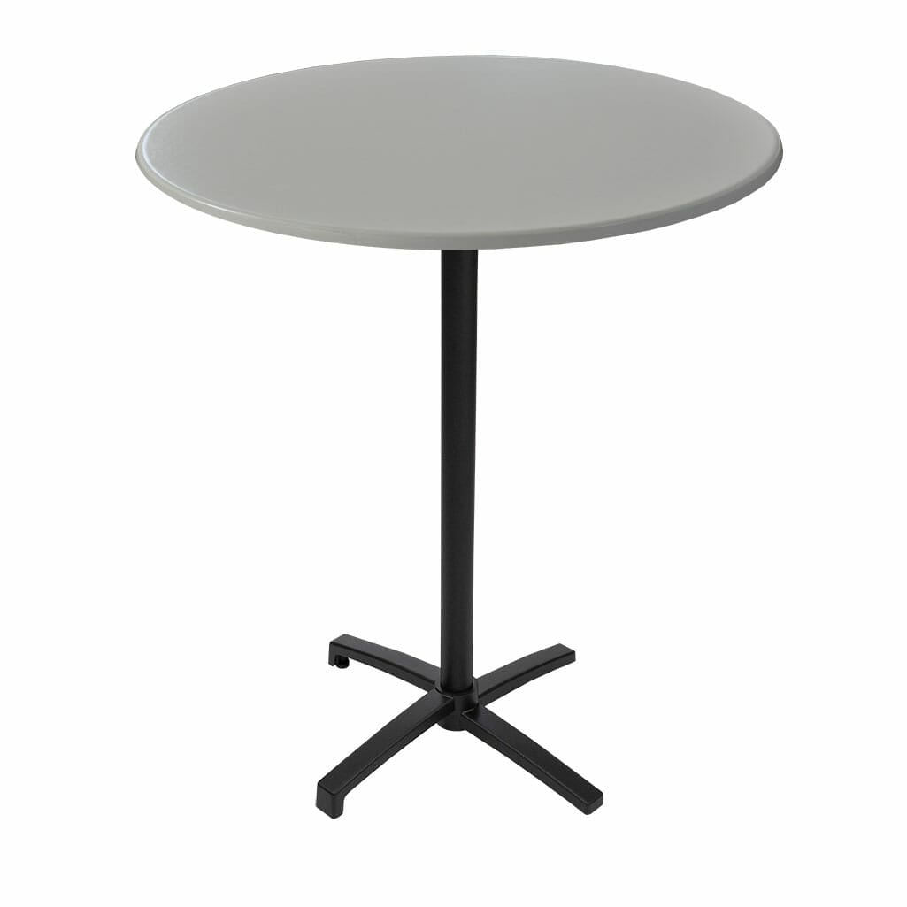 Ricardo Round Folding Bar Table – White, 60/70cm