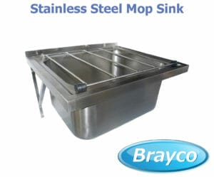 Stainless steel mop sink