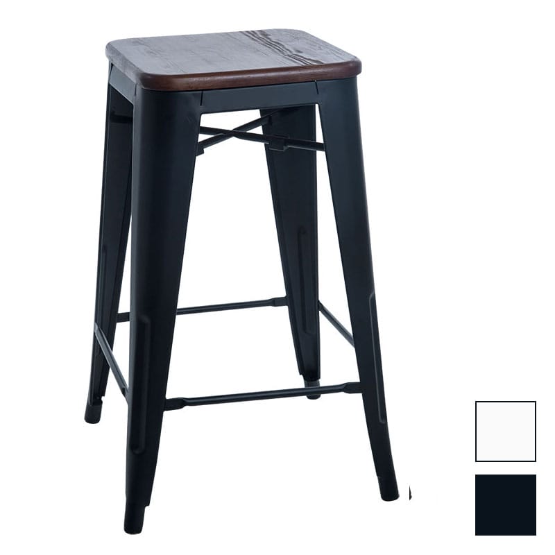 Replica Tolix Counter Stool with Timber Seat