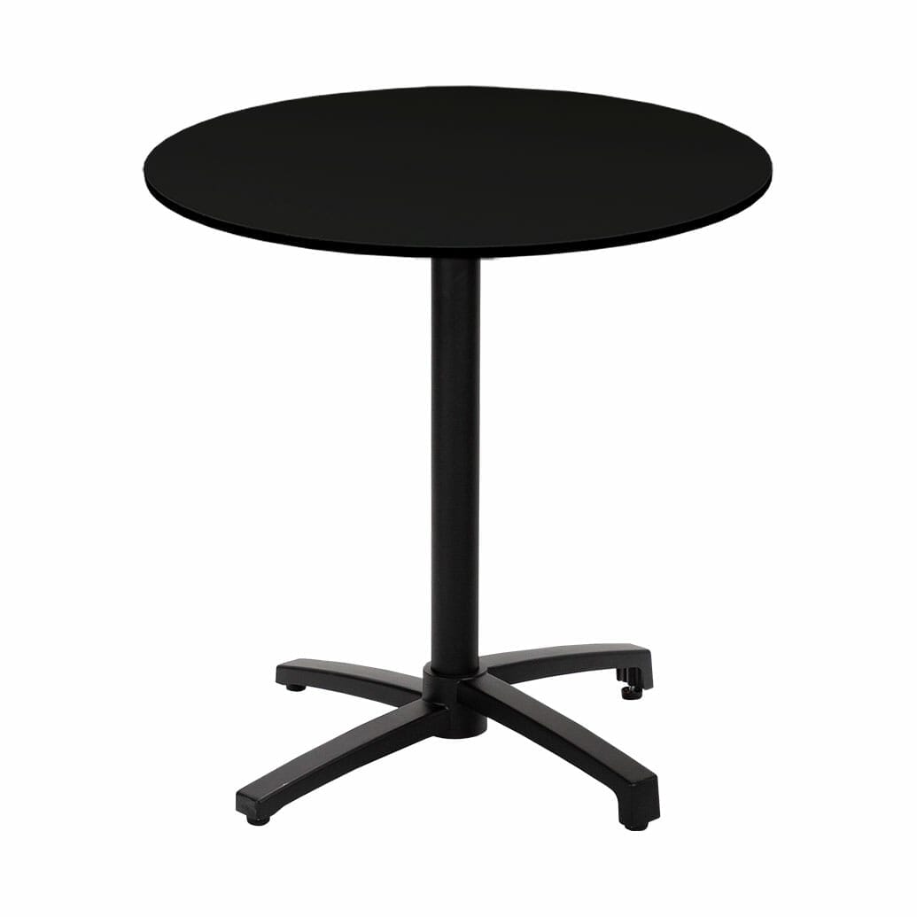 Diego Round Folding Dining Table – Black, 60cm