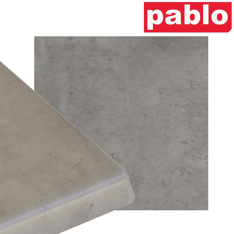 Ricardo High Pressed Resin Table Tops – Square, Cement Effect